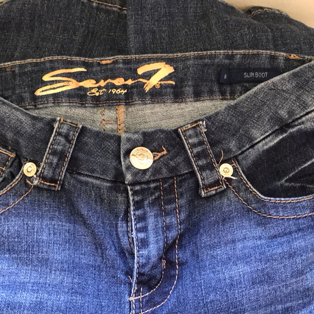 Seven7 Blue Boot Cut Jeans Classic Style